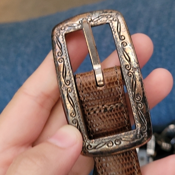 Vintage Brighton Brown Leather and Chainlink Belt main image 7